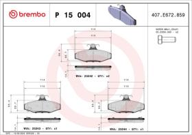 Brembo P15004 - PASTILLA FRENO