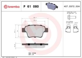 Brembo P61080 - PASTILLA FRENO