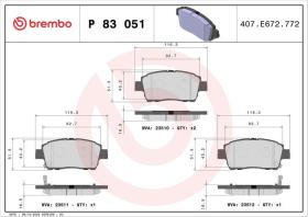 Brembo P83051 - PASTILLA FRENO