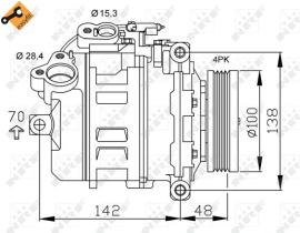 Nrf 32433 - COMPR.12V DENSO BMW S7 S5