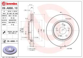 Brembo 09A86610 - DISCO FRENO