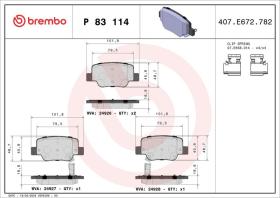 Brembo P83114 - PASTILLA DE FRENO