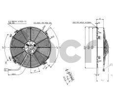  166048 - ELECTROVENTILADOR ASP 305MM 12V