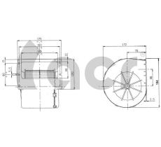 Acr 166255 - TURBINA SENCILLA 24V 172X194X175MM