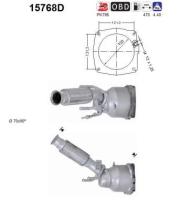 As 15768D - CATALIZADOR CITROEN C4 2.0 TD HDI 1