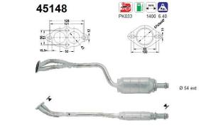 As 45148 - CATALIZADOR BMW 318 IS 16V