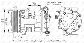 Nrf 32682G - COMPR.12V PV6 125MM SELTEC (V/B) PSA