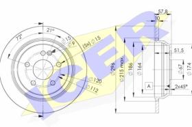 Icer 78BD04162 - J.2 DISCOS TRS.MERCED MACIZO 296MM