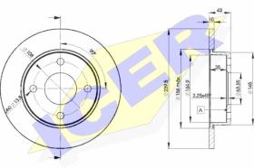 Icer 78BD10632 - J.2 DISCOS DEL.FORD/MAZDA (SOLID) 239.5MM