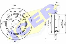 Icer 78BD10642 - J.2 DISCOS DEL.FORD/MAZDA (VENT) 239.5MM