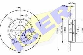  78BD12402 - J.2 DISCOS DEL.OPEL (SOLID) 236MM