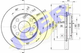 Icer 78BD14402 - J.2 DISCOS TRS.NISANN/OPEL/REN.236MM VENT.