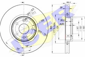 Icer 78BD22352 - J.2 DISCOS DEL.REN.(VENT) 300MM