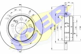 Icer 78BD23152 - J.2 DISCOS TRS.BMW S3 (E36/E46) (VENT) 276MM