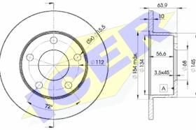 Icer 78BD40602 - J.2 DISCOS TRS.AUDI/SKODA/VW (SOLID) 245MM