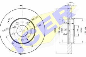 Icer 78BD41032 - J.DISCOS FRENO