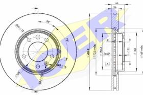 Icer 78BD46852 - J.2 DISCO DEL.283MM CITR/PEUG (VENT)