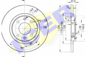 Icer 78BD46922 - J.2 DISCOS DEL.CITR/PEUG.(SOLID) 266MM