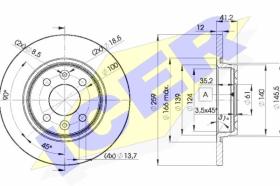 Icer 78BD47502 - J.2 DISCOS DEL.CITR/PEUG.(VENT) 266MM