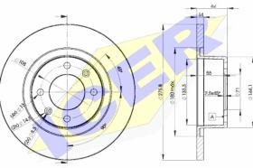 Icer 78BD47542 - J.2 DISCOS TRS.CITR.C5 I/II (SOLID) 276MM