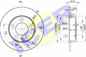  78BD56012 - J.2 DISCOS TRS.232MM AUDI/SEAT/SKODA/VW MACIZOS