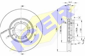 Icer 78BD56102 - J.2 DISCO DEL.254MM FORD (VENT)