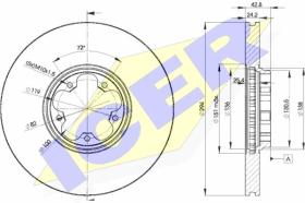 Icer 78BD56132 - J.2 DISCO DEL.294MM FORD (VENT)