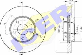 Icer 78BD59802 - J.2 DISCO DEL CONNECT/ACCENT III (277,9MM) (VENT)