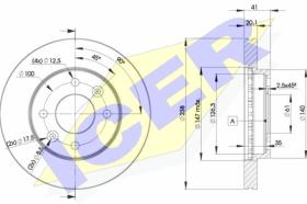  78BD65722 - J.2 DISCOS DEL.REN.(VENT) 238MM