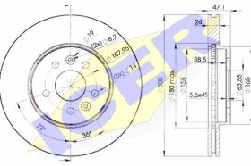 Icer 78BD67672 - J.2 DISCOS DEL.FORD/JAGUA (VENT) 300MM