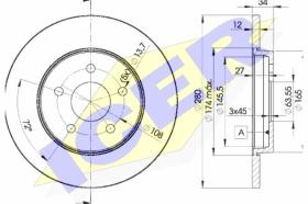  78BD67682 - J.2 DISCOS TRS MONDEO III/JAGUAR X-TYPE.(SOLID) 280MM