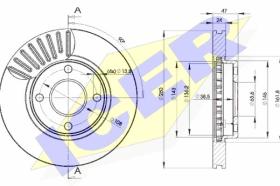 Icer 78BD67842 - J.2 DISCOS DEL.FORD (VENT) 260MM