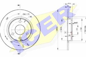 Icer 78BD71992 - J.2 DISCOS DEL.CITR/PEUG.(SOLID) 238MM