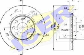 Icer 78BD90002 - J.DISCO DEL.260MM OPEL