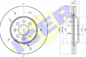  78BD90012 - J.2 DISC.FREN.DEL.OPEL (Z13DTJ) 280MM