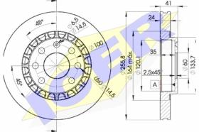 Icer 78BD90422 - J.2 DISCOS DEL.DAEWOO/OPEL (VENT) 256MM