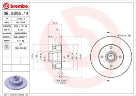 Brembo 08500514 - DISCO FRENO