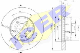 Icer 78BD32212 - J.2 DISCOS DEL.BMW S3