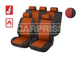 Carpriss 79323403 - FUNDAS ASIENTO 11 PIEZAS BELFORT NEGRO/ROJO