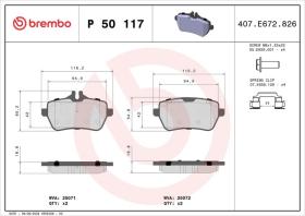 Brembo P50117 - PASTILLA DE FRENO