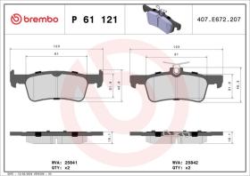 Brembo P61121 - PASTILLA FRENO