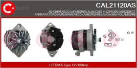 Casco CAL21120AS - ALTERNADOR LETRIKA TYPE 12V 65AMP