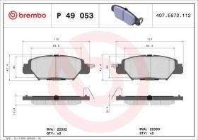 Brembo P49053 - PASTILLA FRENO