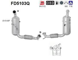 As FD5103Q - FILTRO DPF FORD FIESTA 1.6TD