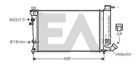 Electro Auto 31R55077 - RADIADOR PARA APLICACION OE CITROEN / PEUGEOT