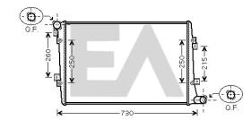 Electro Auto 31R77115 - RADIADOR PARA APLICACION OE AUDI / SEAT / SKODA / VOLKSWAGEN