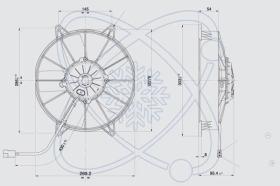  32F0002 - ELECTROVENTILADOR ESTANDAR SPAL  24V