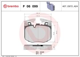 Brembo P06099 - PASTILLA DE FRENO