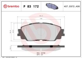 Brembo P83172 - PASTILLA FRENO