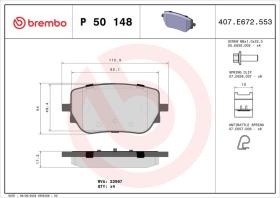 Brembo P50148 - PASTILLA DE FRENO